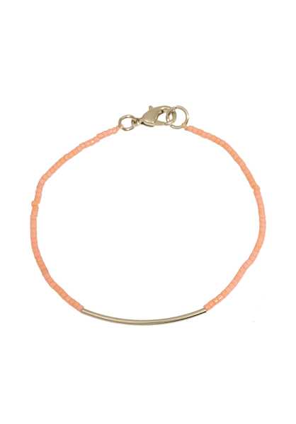 Mint Glass Bead & Tube - Arancia Donna Braccialetto (Y9071)